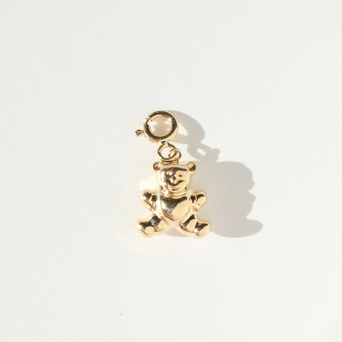 teddy bear puffy vtg 14kt gold charm