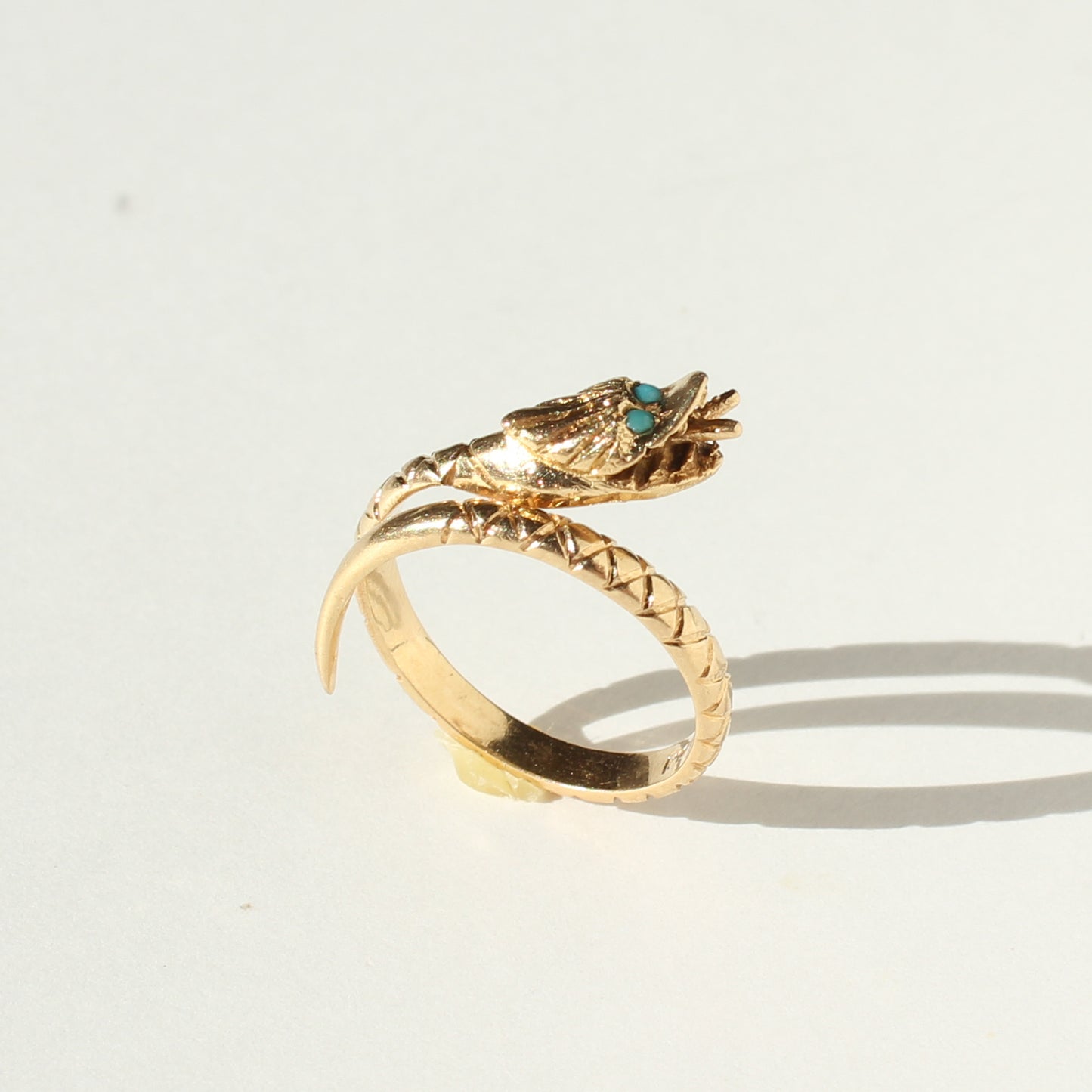 snake vtg 14kt gold ring