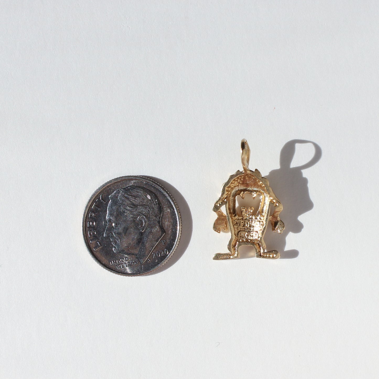 Taz vtg 14kt gold charm