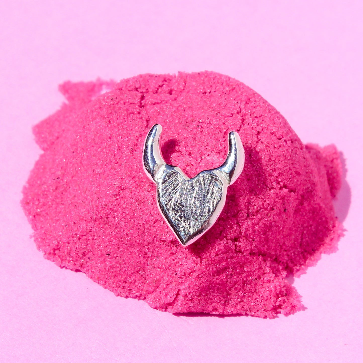demon heart stud earring