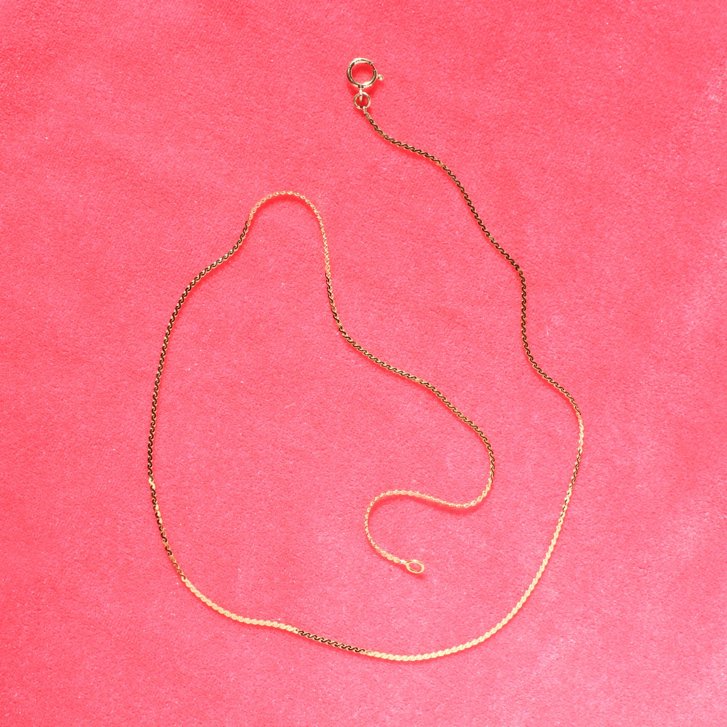 vtg serpentine 16" 14k gold chain