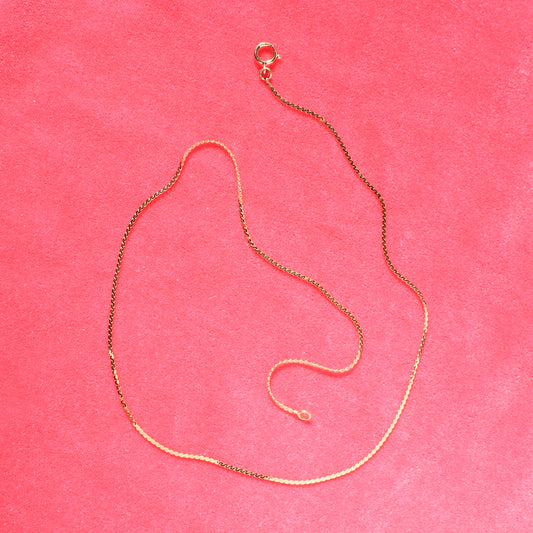 vtg serpentine 16" 14k gold chain