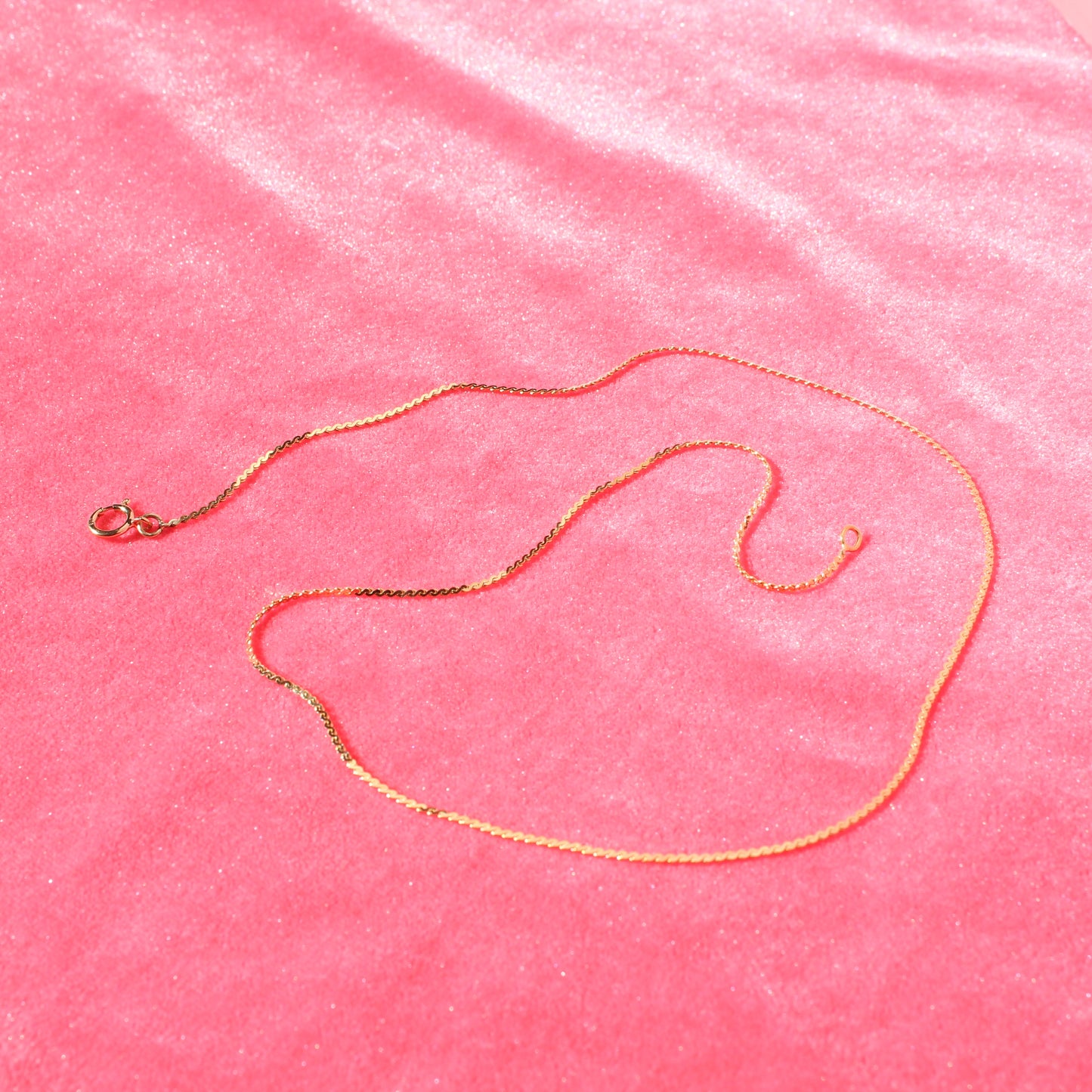 vtg serpentine 16" 14k gold chain