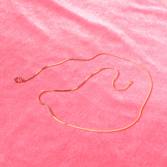 vtg serpentine 16" 14k gold chain