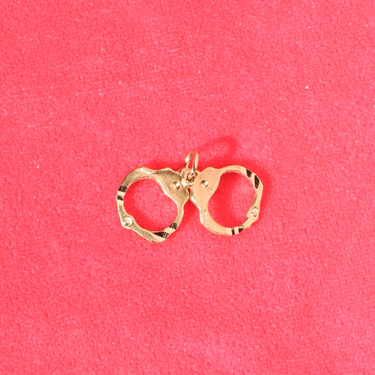 handcuffs vtg 14kt gold charm