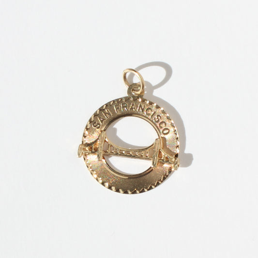 San Francisco vtg 14kt gold charm