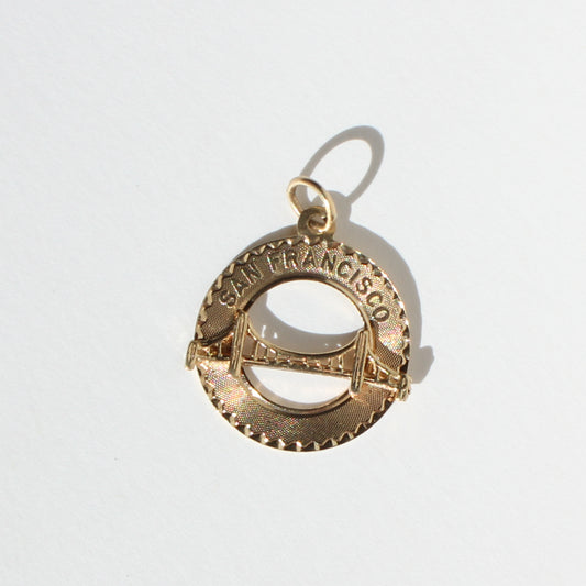 San Francisco vtg 14kt gold charm