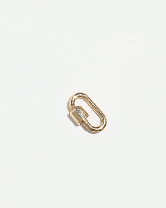 carabiner vtg 14kt gold charm holder