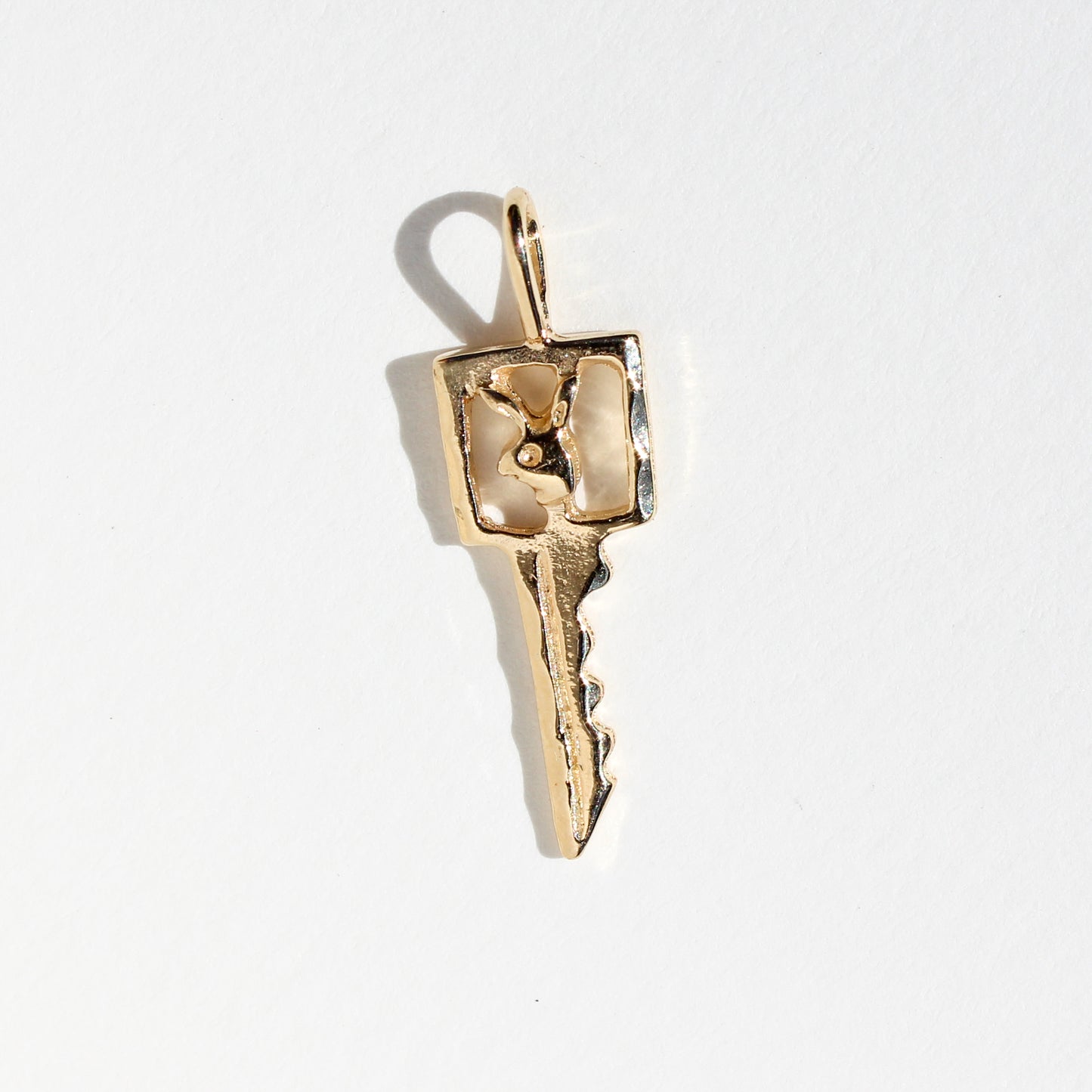 Playboy key VTG 14K gold pendant