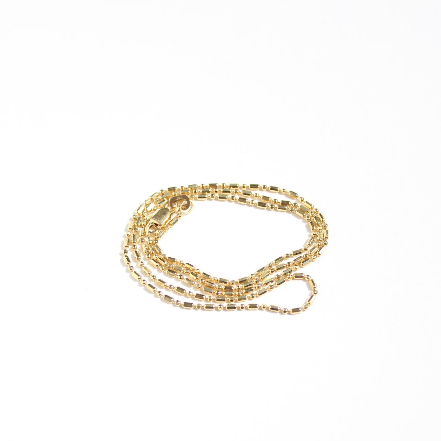 bar and bead VTG 14k gold chain