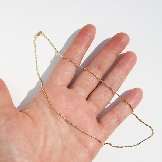 bar and bead VTG 14k gold chain