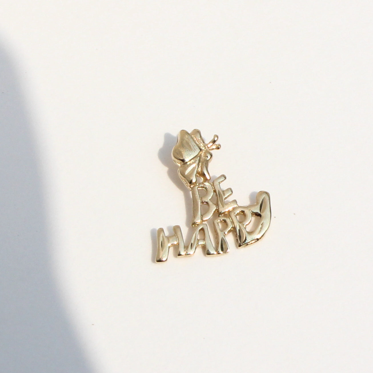 Be Happy VTG 14kt gold charm