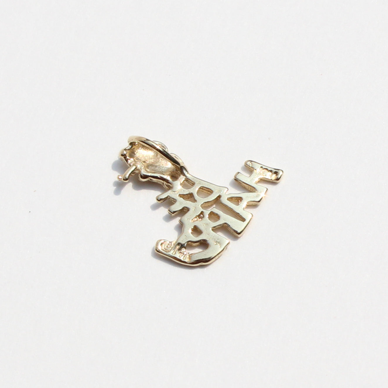 Be Happy VTG 14kt gold charm