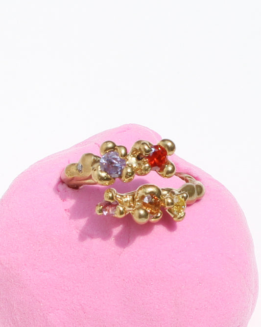 Starbursts (With Floral Notes) split band ring
