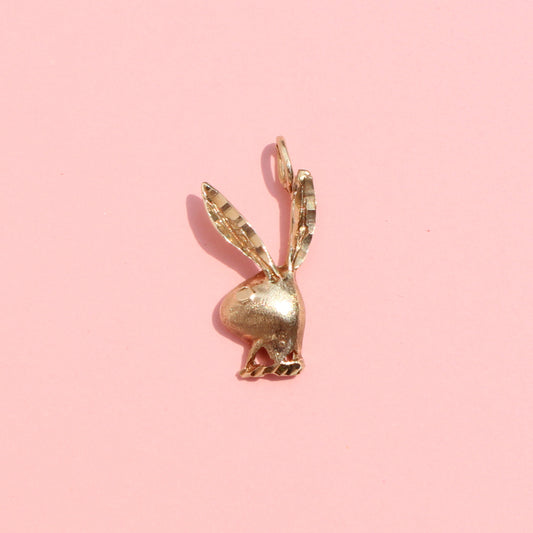 playboy bunny puffy VTG 10kt gold charm