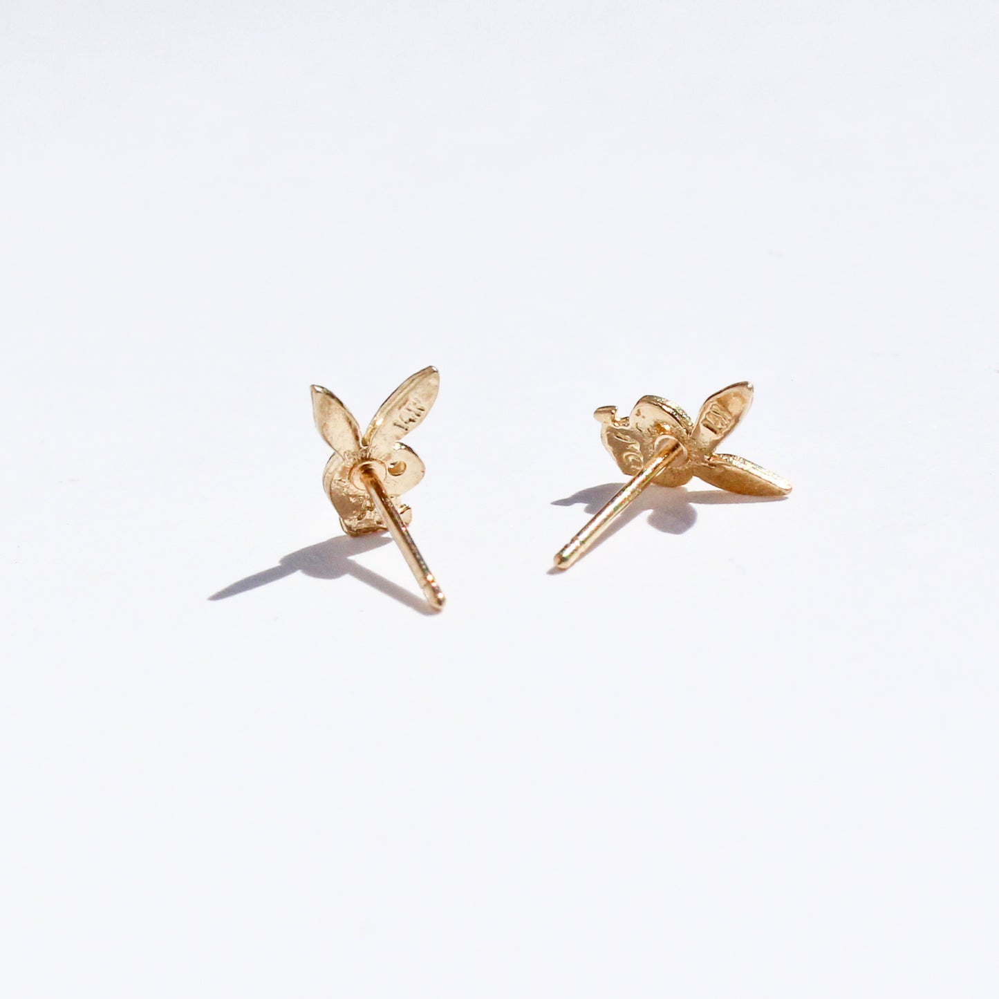 Playboy VTG 14kt gold stud earrings