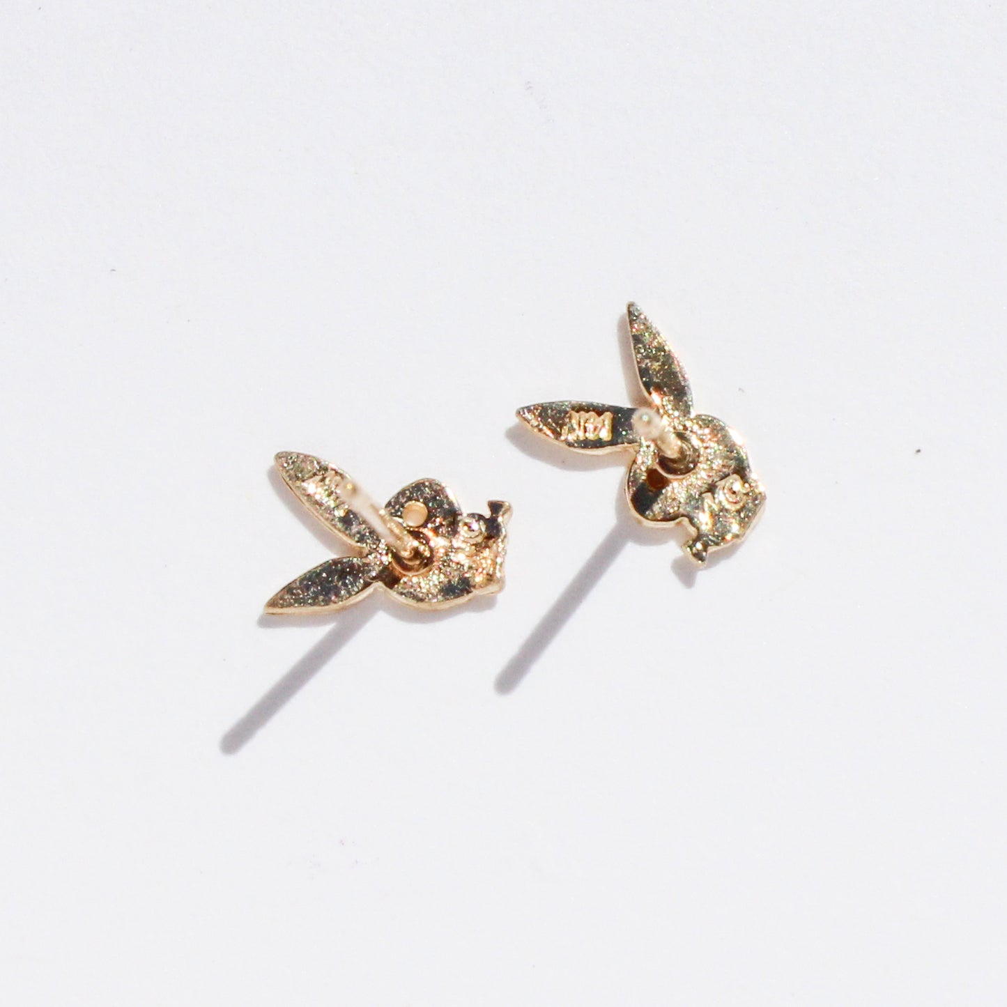 Playboy VTG 14kt gold stud earrings