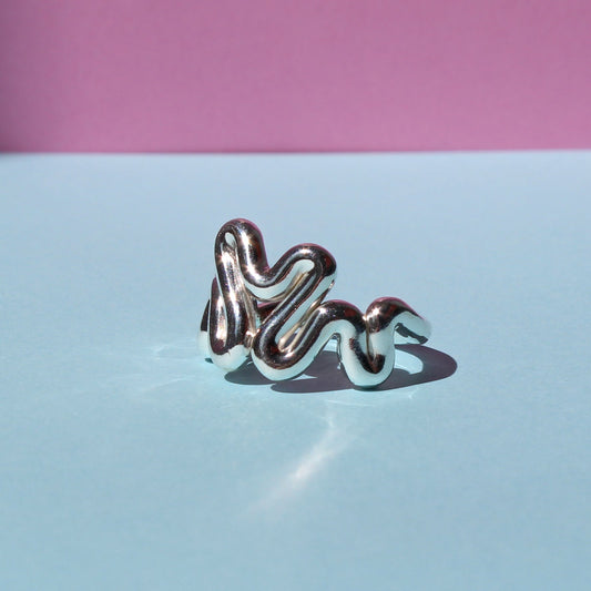 Wavy Ring 8, silver (RTS)
